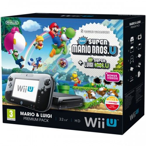 Wii U Premium Pack Black 32Gb Black Mario & Luigi