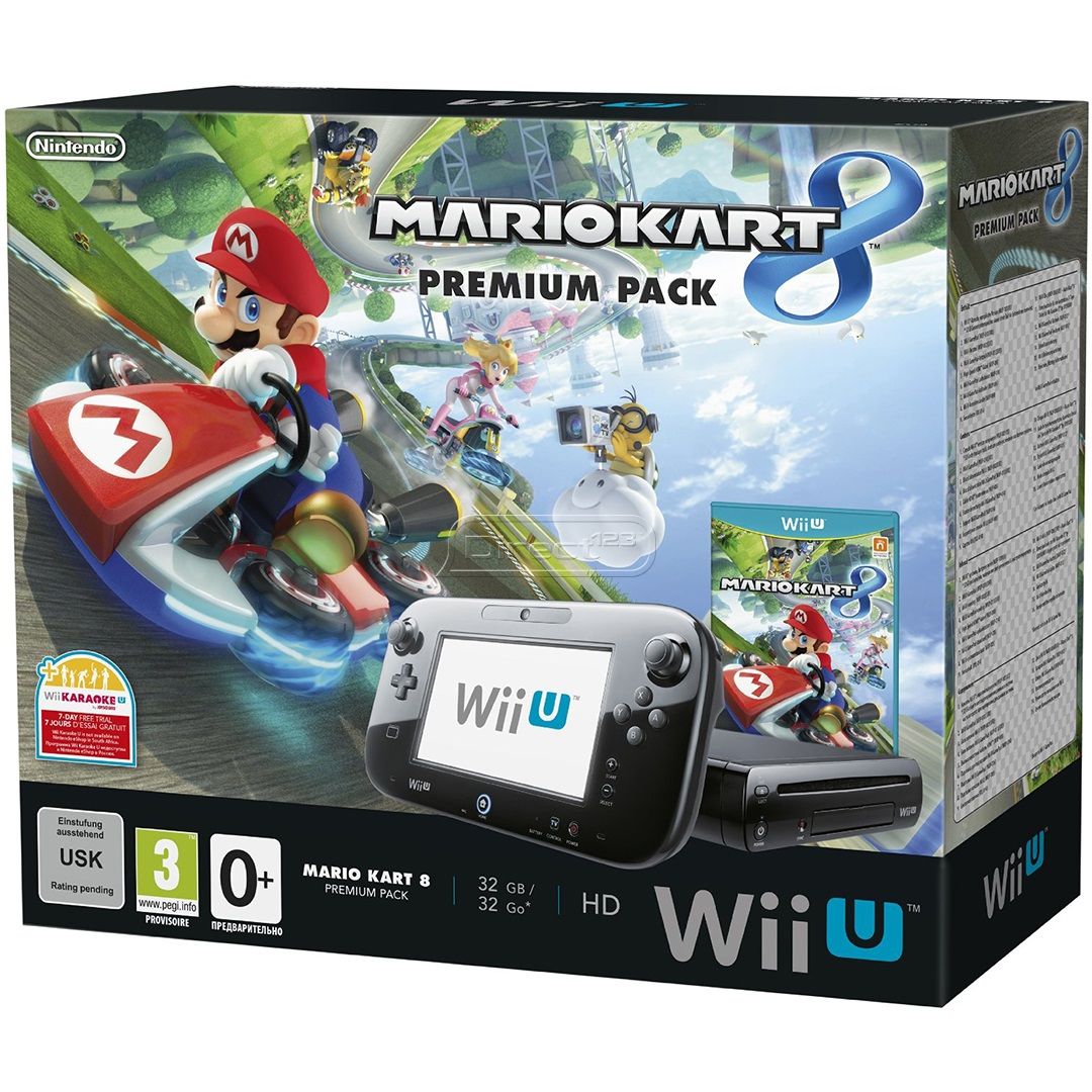 Wii U Premium Pack Black 32Gb Mario Kart 8