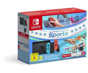 Nintendo Switch avec paire de Joy-Con Neon Red & Blue + Nintendo Sports Set + 12 mois Nintendo