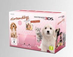 3DS Nintendo Pink + Nintendogs Retriever