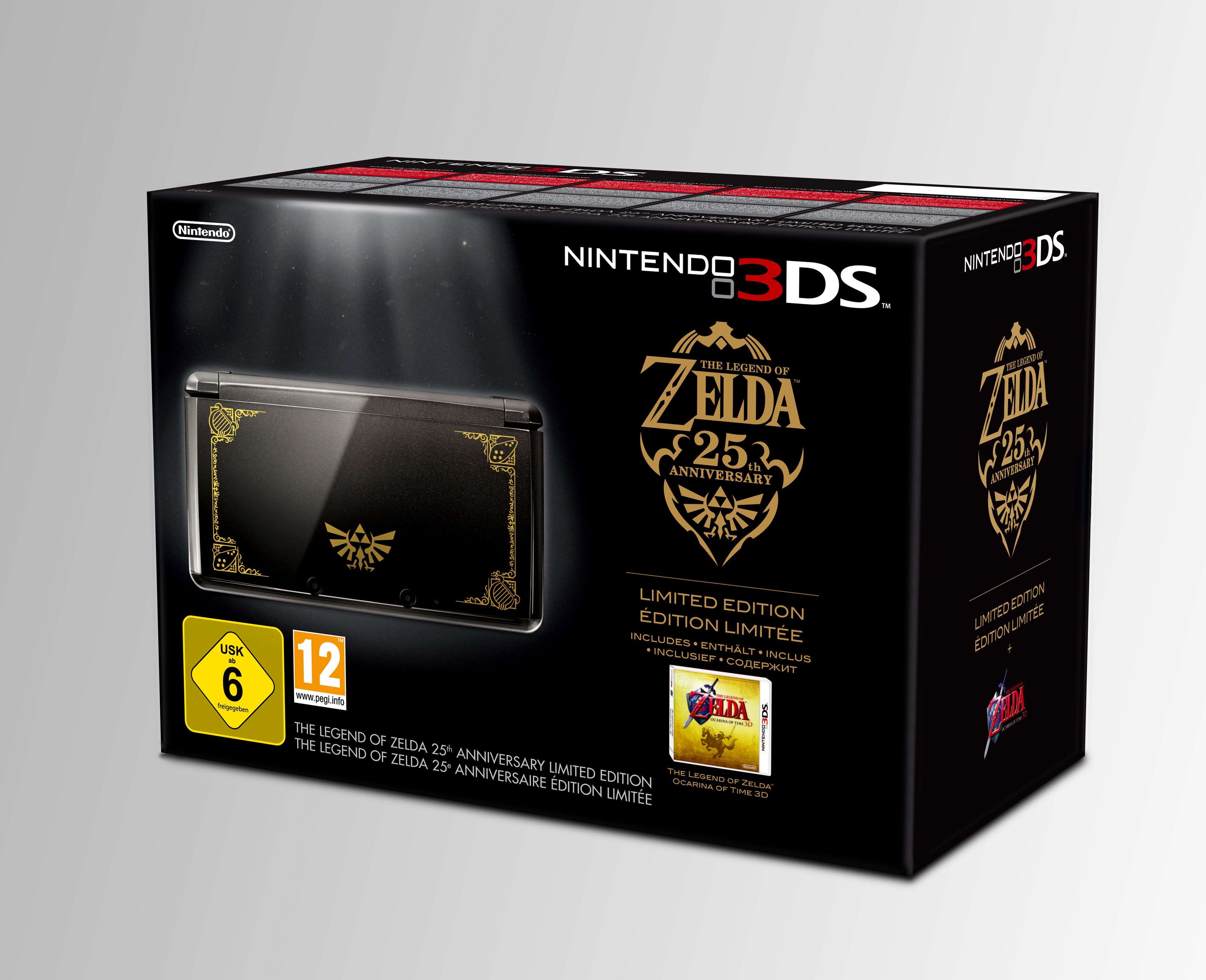 Console - Nintendo 3DS Black Limited Edition + Zelda 3D