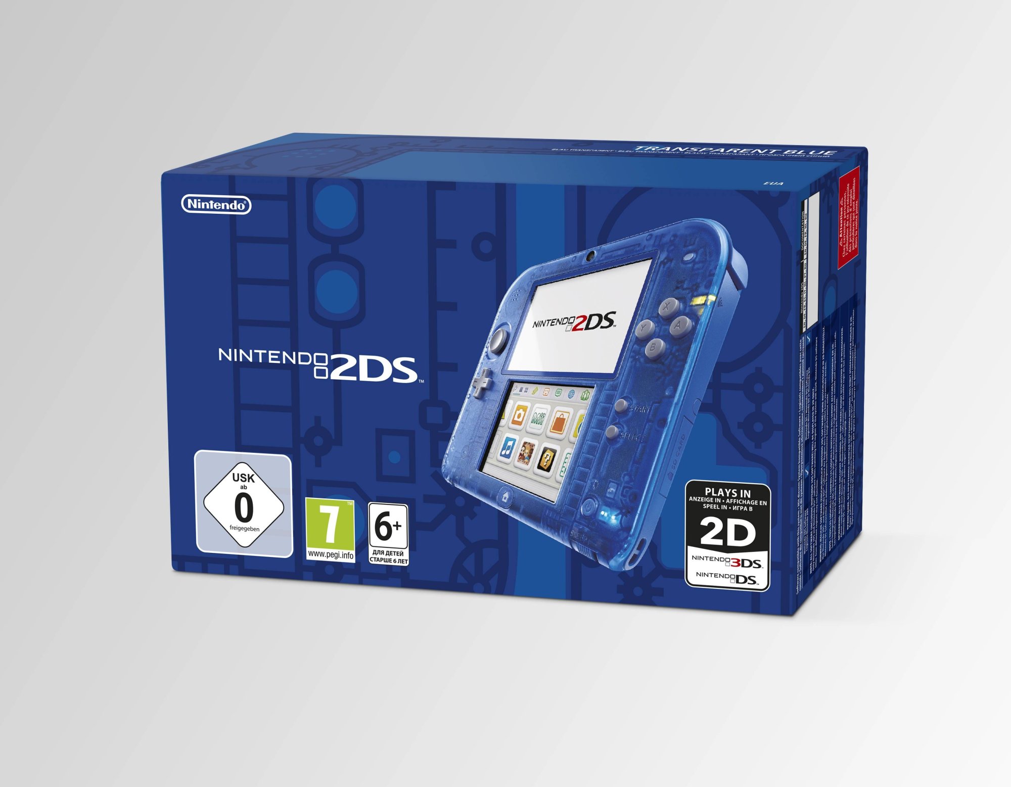 Nintendo 2DS Transparent Blue + Pokémon Saphir Alpha