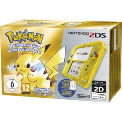 Nintendo 2DS Transparent Yellow Pikachu Special Edition