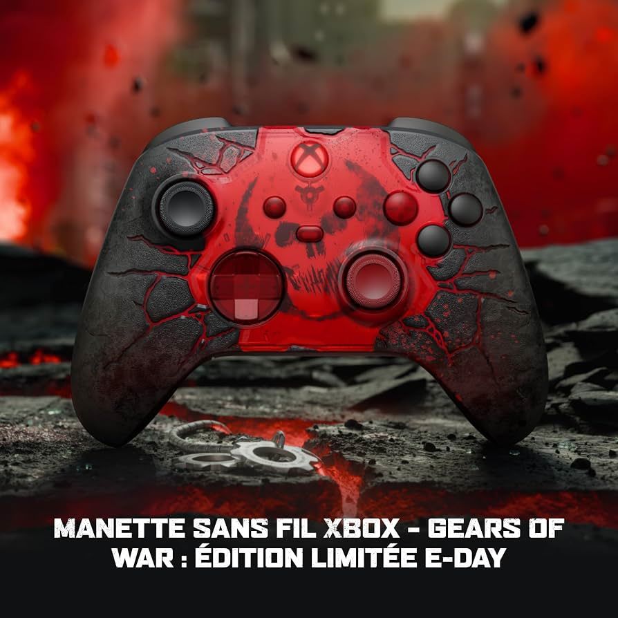 Manette sans fil – Xbox – Édition limitée Gears Of War – Sans fil – Compatible Xbox Series X|S, Xbox One, PC et Cloud