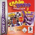 GBA 2 Jeux en 1 Crash Nitro Kart et Spyro 2 Super Pack Volume 2