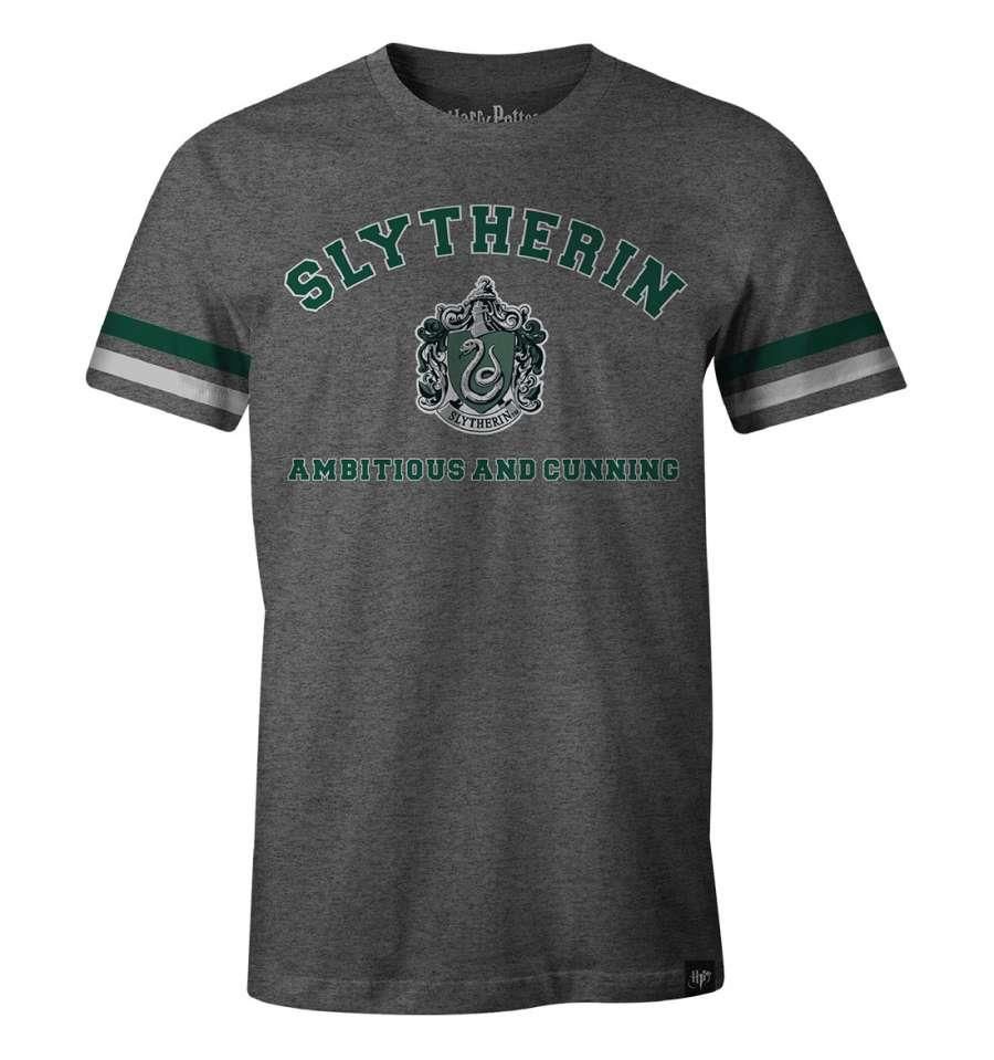 Harry Potter - Slytherin Ambitious and Cunning Anthracite T-Shi