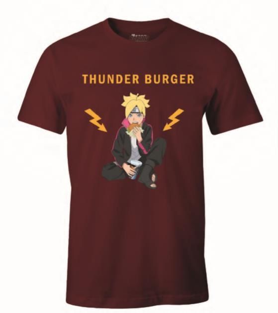 Boruto - Logo Thunder Burger T-Shirt Bordeaux - L