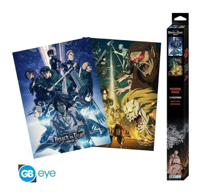L\'ATTAQUE DES TITANS - Set 2 - Set de 2 posters \'52x38\'