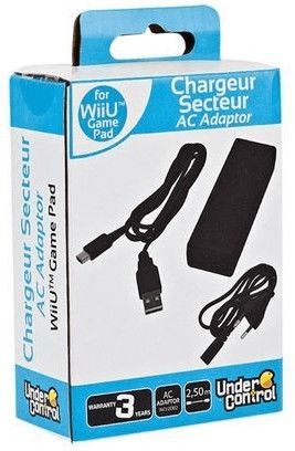 Adaptateur secteur/Chargeur Under Control pour Wii U GamePad