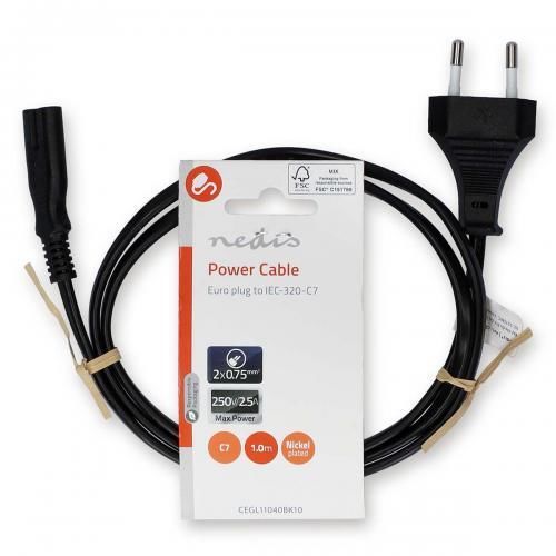 Câble alimentation 2 ports pour Saturn/Dreamcast/Xbox/PS1/PS2/PS3 slim/PS4/Mac - 1m