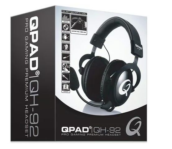 QPAD - QH-92 High End Stereo Gaming Headset, Closed Ear, Noise Cancelling detachable Microphone, Multiplatform