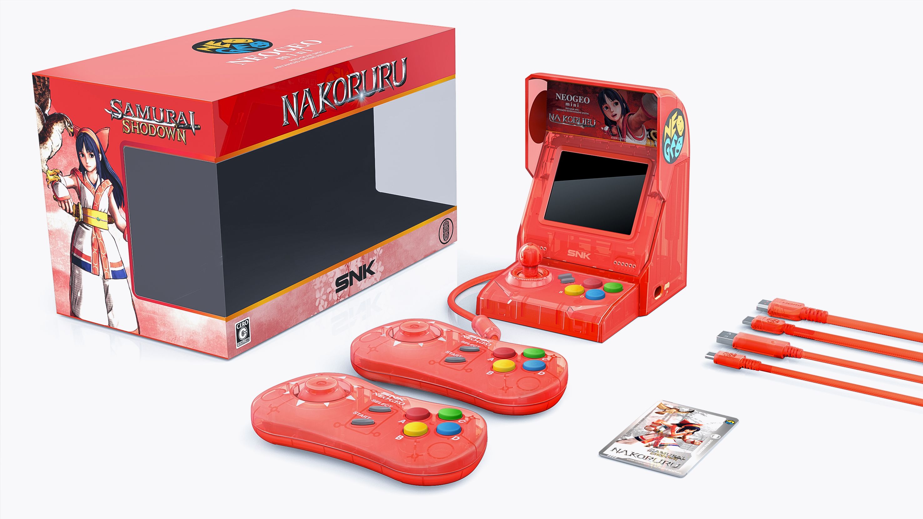 SNK Neo Geo Mini Console Samurai Shodown Red