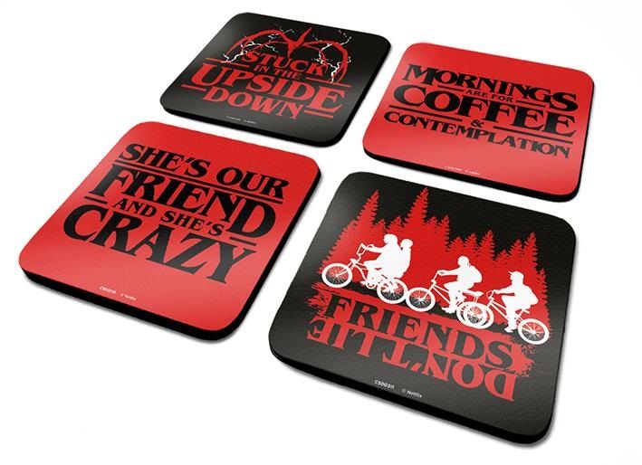 Stranger Things - Set de 4 Sous-Verres Phrases Culte