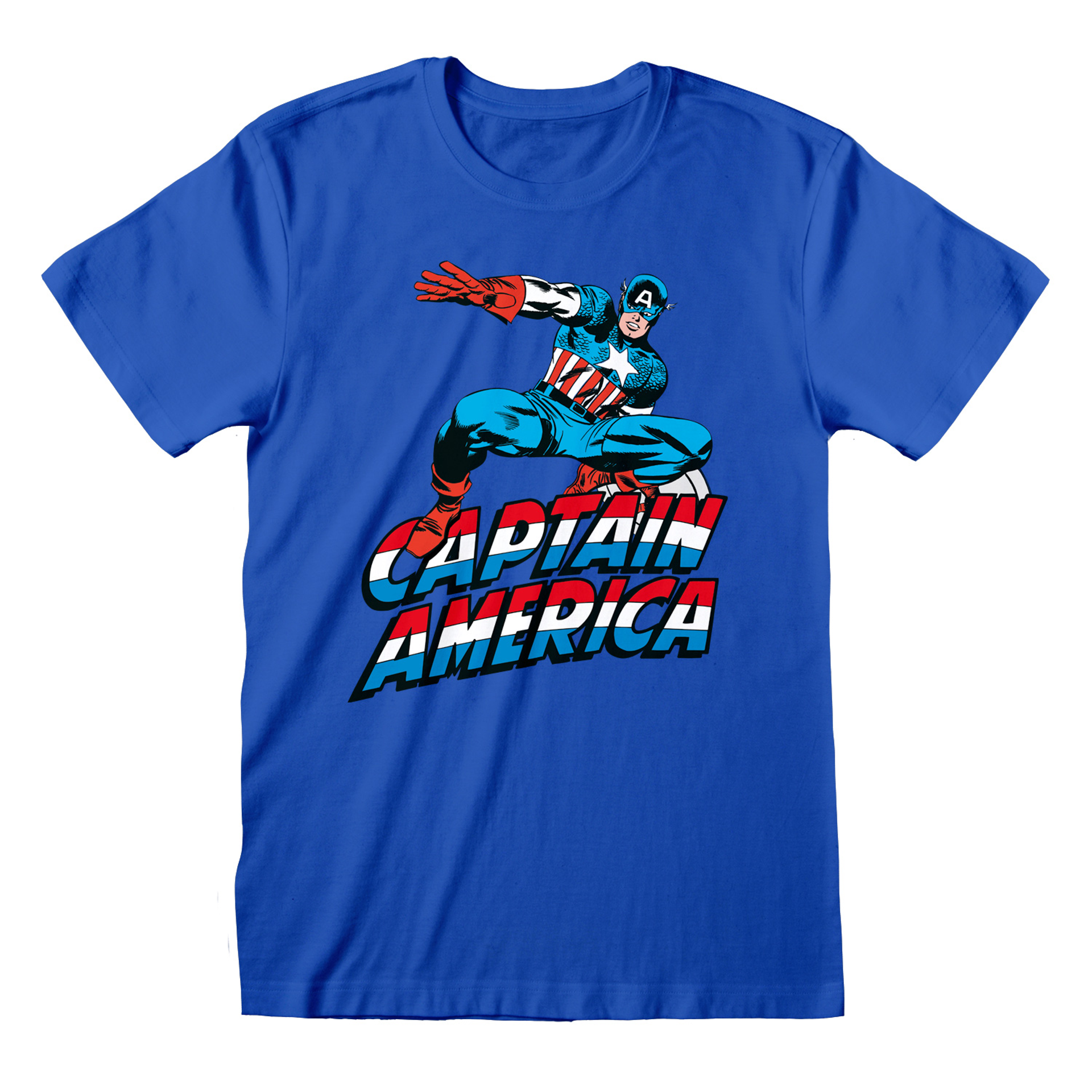 Marvel - T-shirt unisexe Bleu Captain America - S