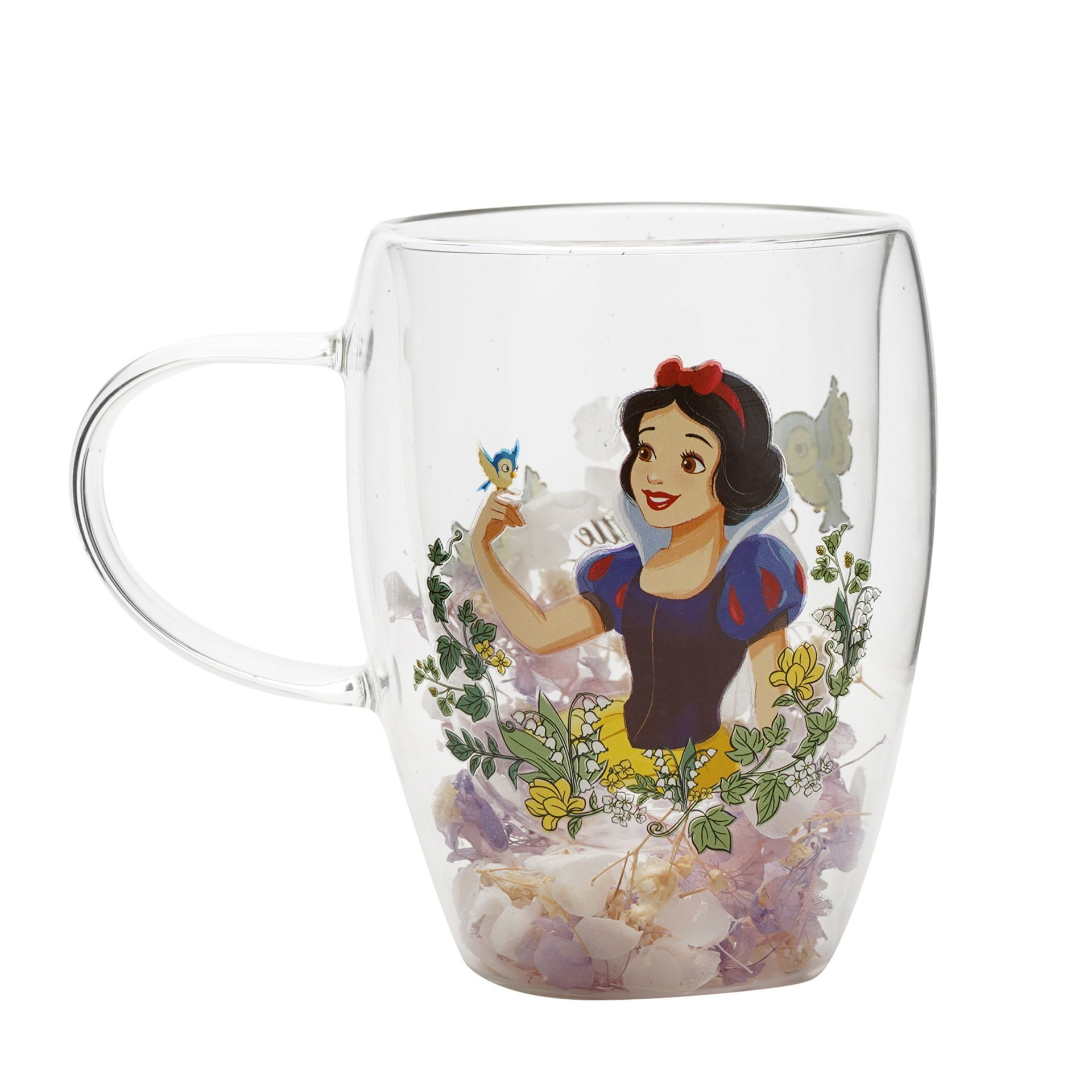 Disney Pastel Prinses Bloemen Decoratieve Glazen Mok - Sneeuwwitje