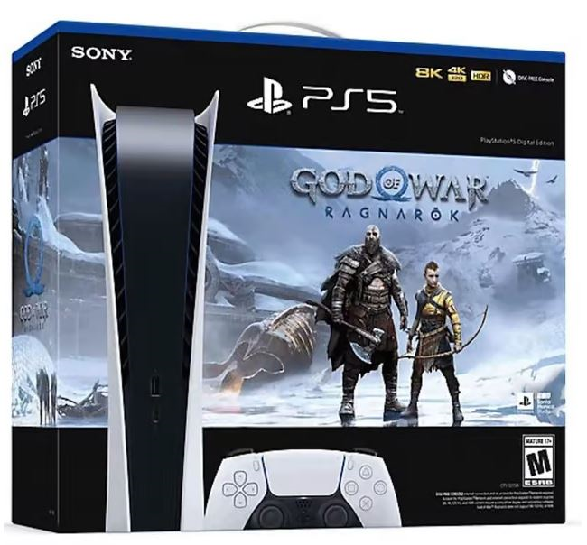 PlayStation 5  White Digital Edition + God of War Ragnarok