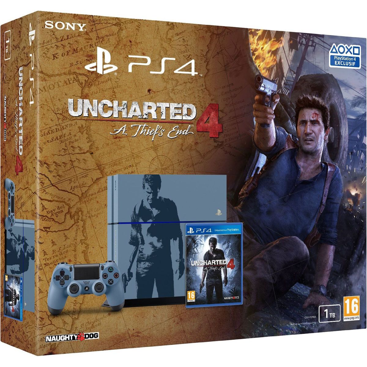 (PS4) Playstation 4 1TB Uncharted 4 Limited Edition