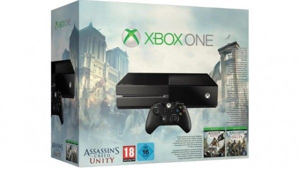 Xbox One 500GB Black + Assassin's Creed Unity + Black Flag