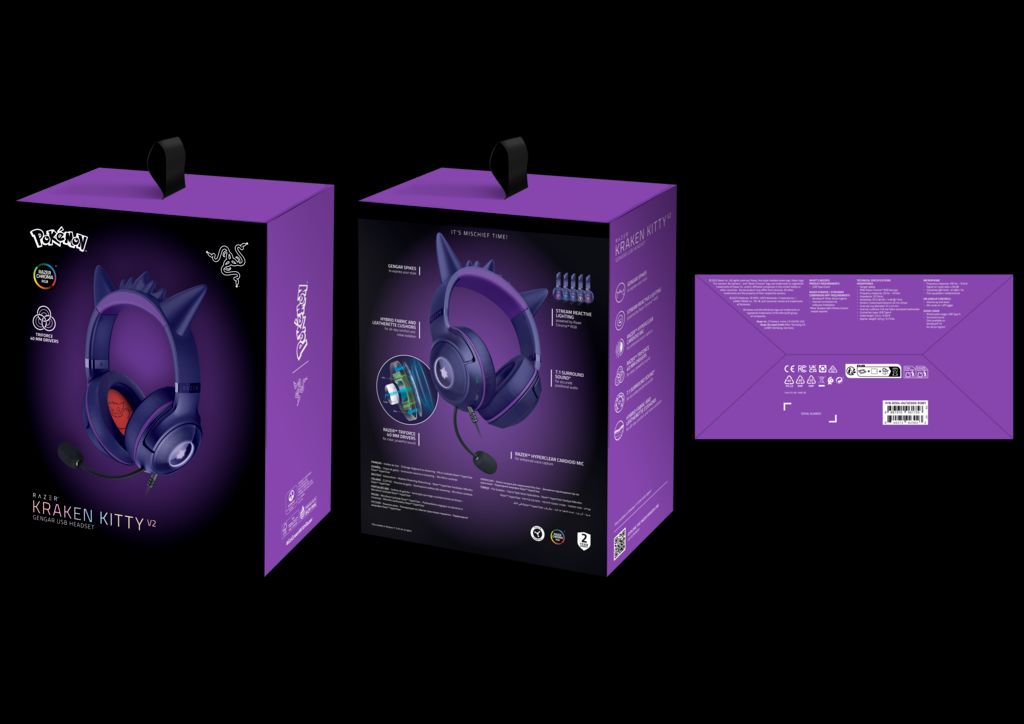 Razer Kraken Kitty V2 - Édition Gengar Pokémon