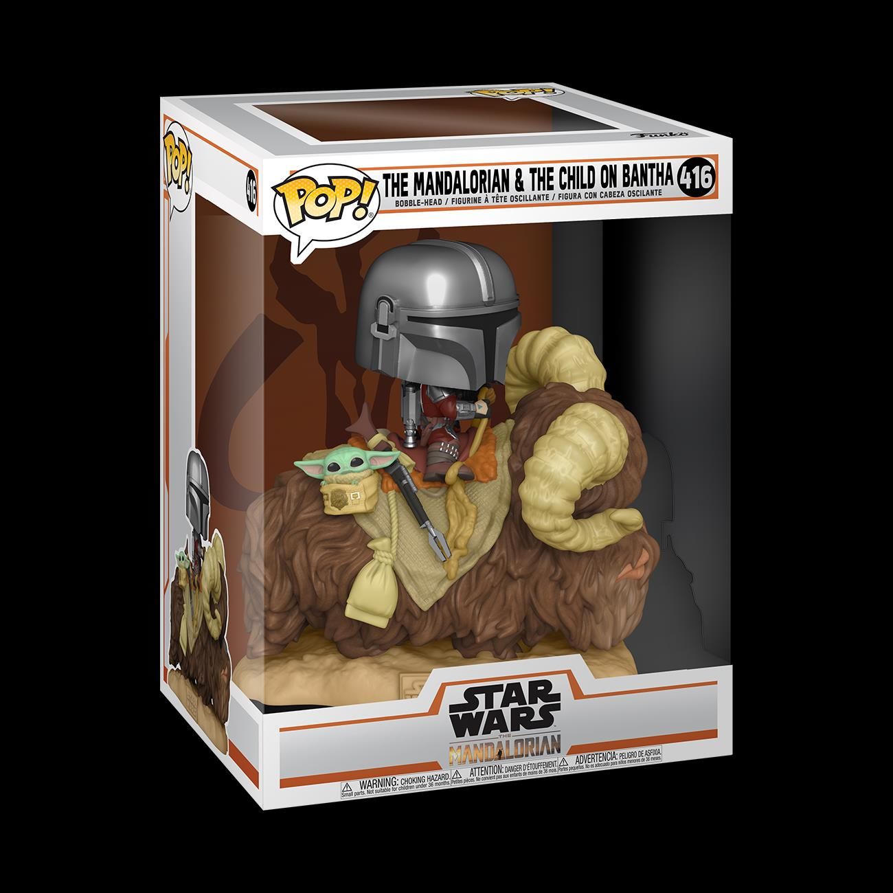 Funko Pop! Deluxe: The Mandalorian & The Child sur un Bantha