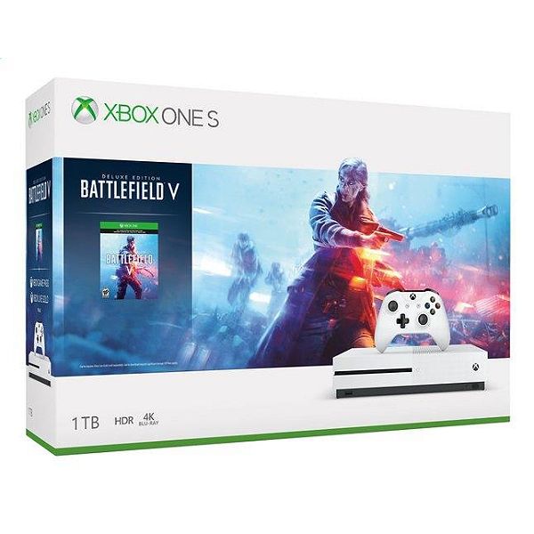 Xbox One S 1TB White + Battlefield V