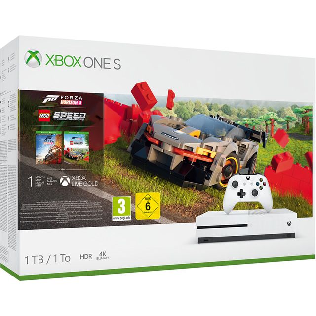 Xbox One S 1TB White + Forza Horizon 4 + LEGO Speed Champions Ex