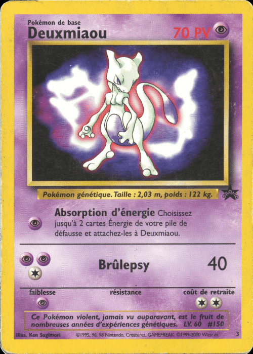 Deuxmiaou 003 Wizards Promo 01 (Mewtwo)