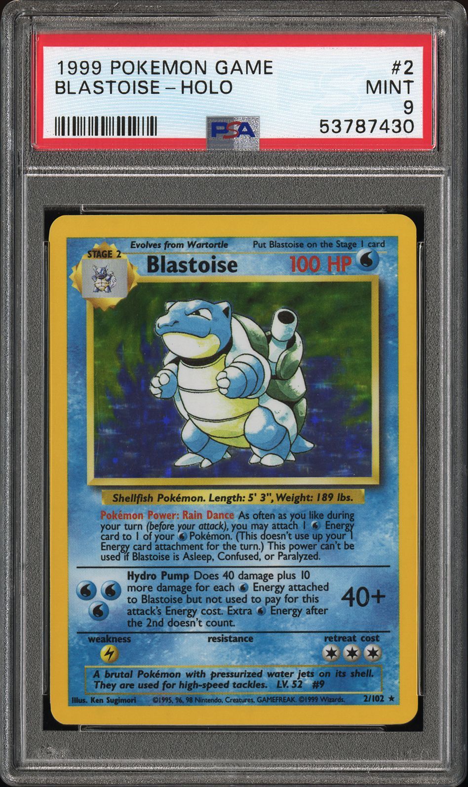 PSA 9 Blastoise-HOLO