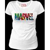 Marvel - Marvel Logo Characters White Women T-Shirt M