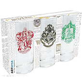 Harry Potter "Hogwarts, Gryffindor & Slytherin" 3 Glasses Set 29