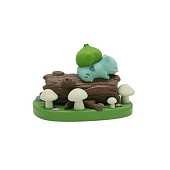 TEKNOFUN – Licence Pokémon officielle – Scène lumineuse POKÉMON FLORIZARRE Figurine lumineuse – USB-C – Pour enfants à collectionner – 811417 Vert - Marron-blanc