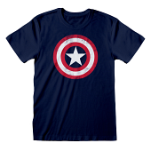 Marvel -  T-shirt unisexe Logo vieilli du bouclier - M