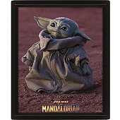 Star Wars : The Mandalorian (Grogu) 10 x 8" Poster Lenticulaire 3D (Encadré)