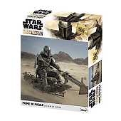 Star Wars: The Mandalorian - Puzzle lenticulaire Mando sur un Speeder 500 pcs 61x46 cm