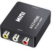 QGECEN Mini AV RCA CVBS vers HDMI Vidéo Audio Convertisseurs Adaptateur