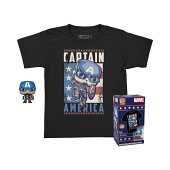 Funko Pocket Pop! & Tee: Marvel - Captain America - Kids M